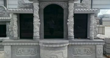 宁德 芝麻灰高档墓碑，土墓，可定制