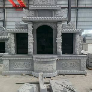 宁德 芝麻灰高档墓碑，土墓，可定制