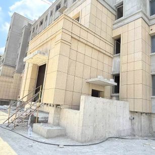 宁德 黄金麻干挂，工地实拍