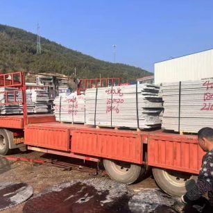 宁德 芝麻灰花岗岩光面毛板出货日常