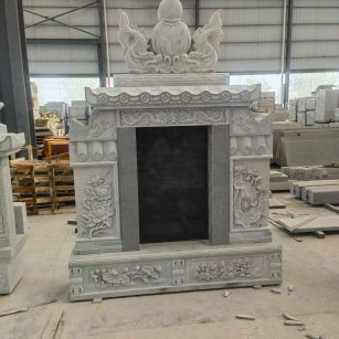 宁德 芝麻灰高档墓碑、土墓，一套也支持定做