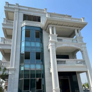 宁德 芝麻白花岗岩别墅外墙干挂效果展示