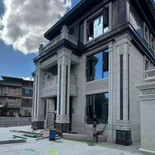 宁德 别墅干挂，芝麻白与芝麻黑完美配合