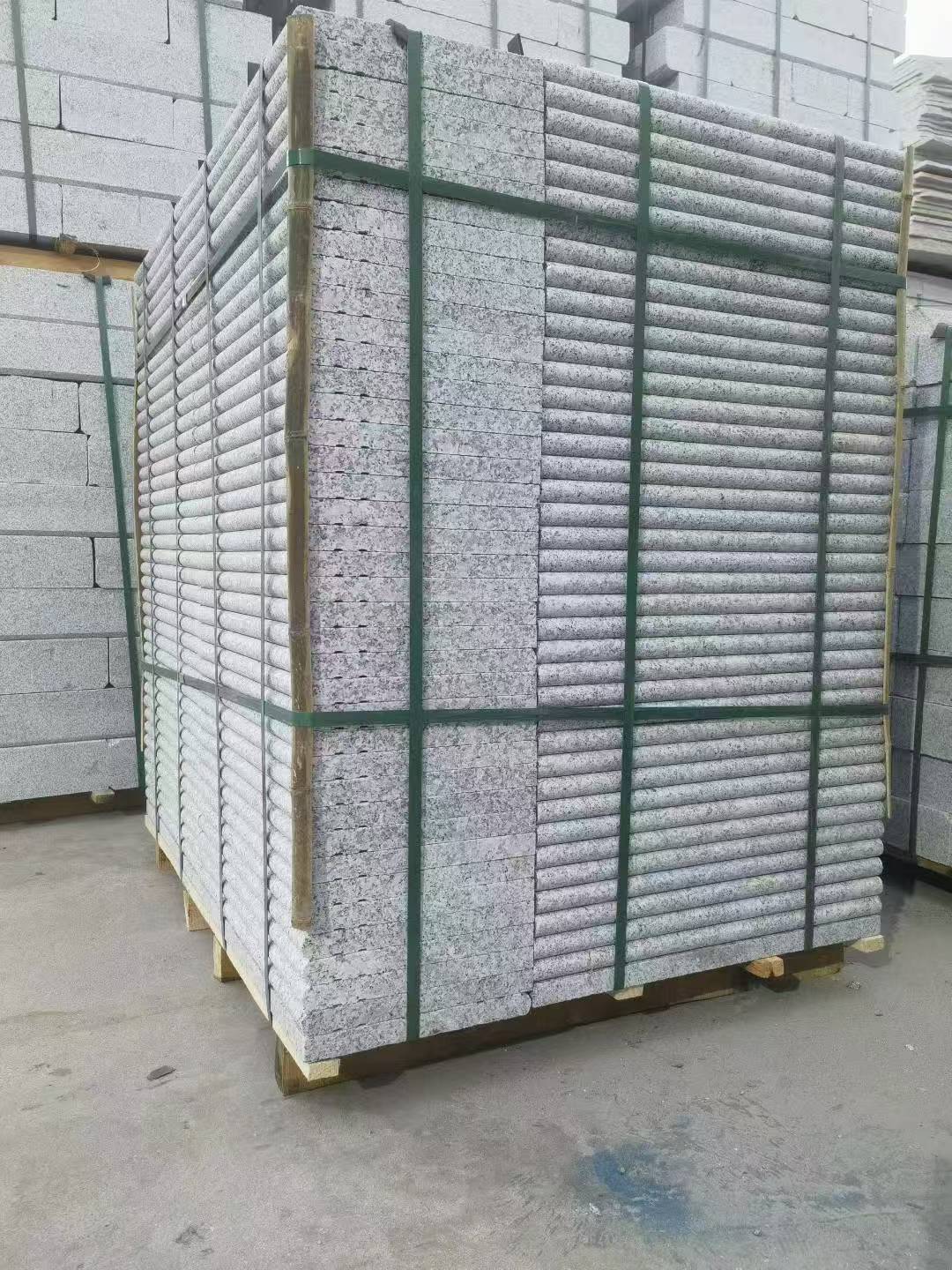 宁德 芙蓉白3公分厚磨圆边、拉槽，楼梯踏步