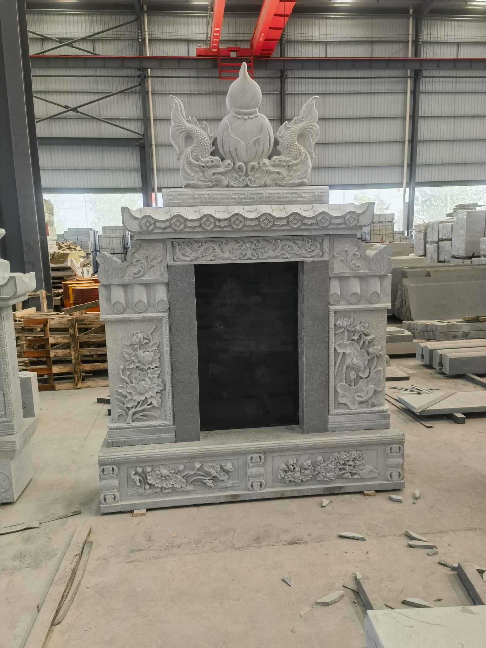 宁德 芝麻灰高档墓碑、土墓，一套也支持定做