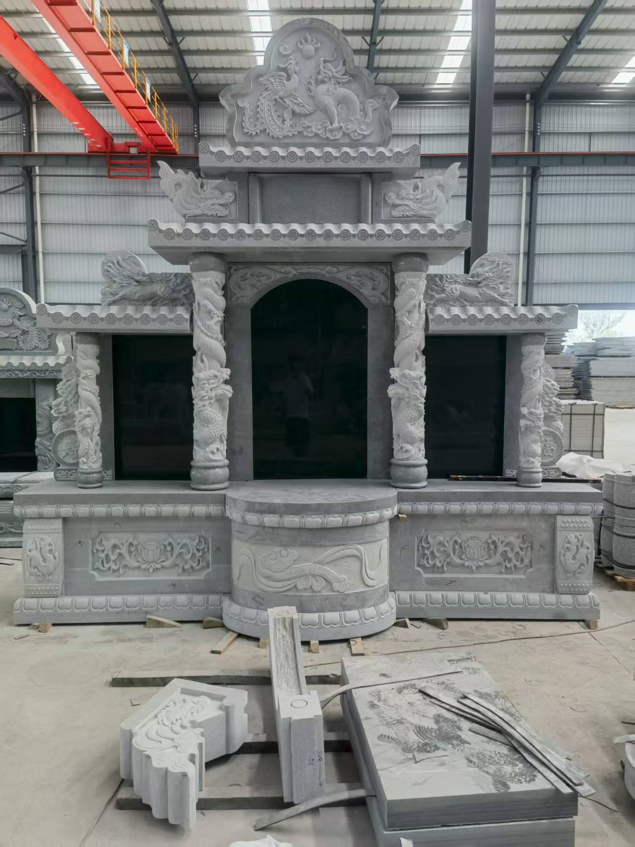 宁德 芝麻灰高档墓碑，土墓，可定制