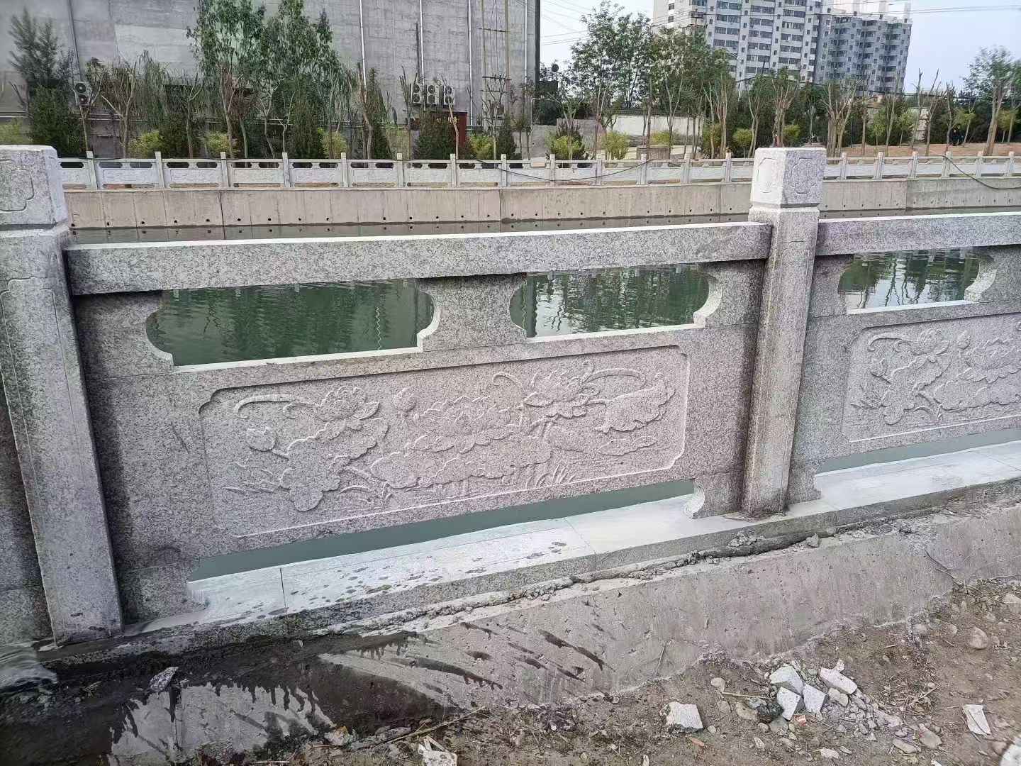 宁德 芙蓉白大花桥梁、河道，石材栏杆、围栏、护栏